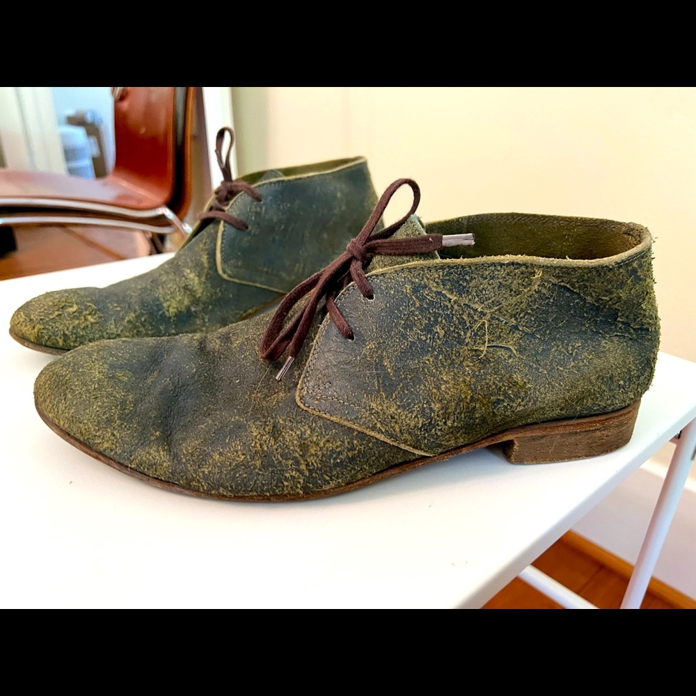 Billy Reid Indianola Boots In Rare Color and Leather Distressing